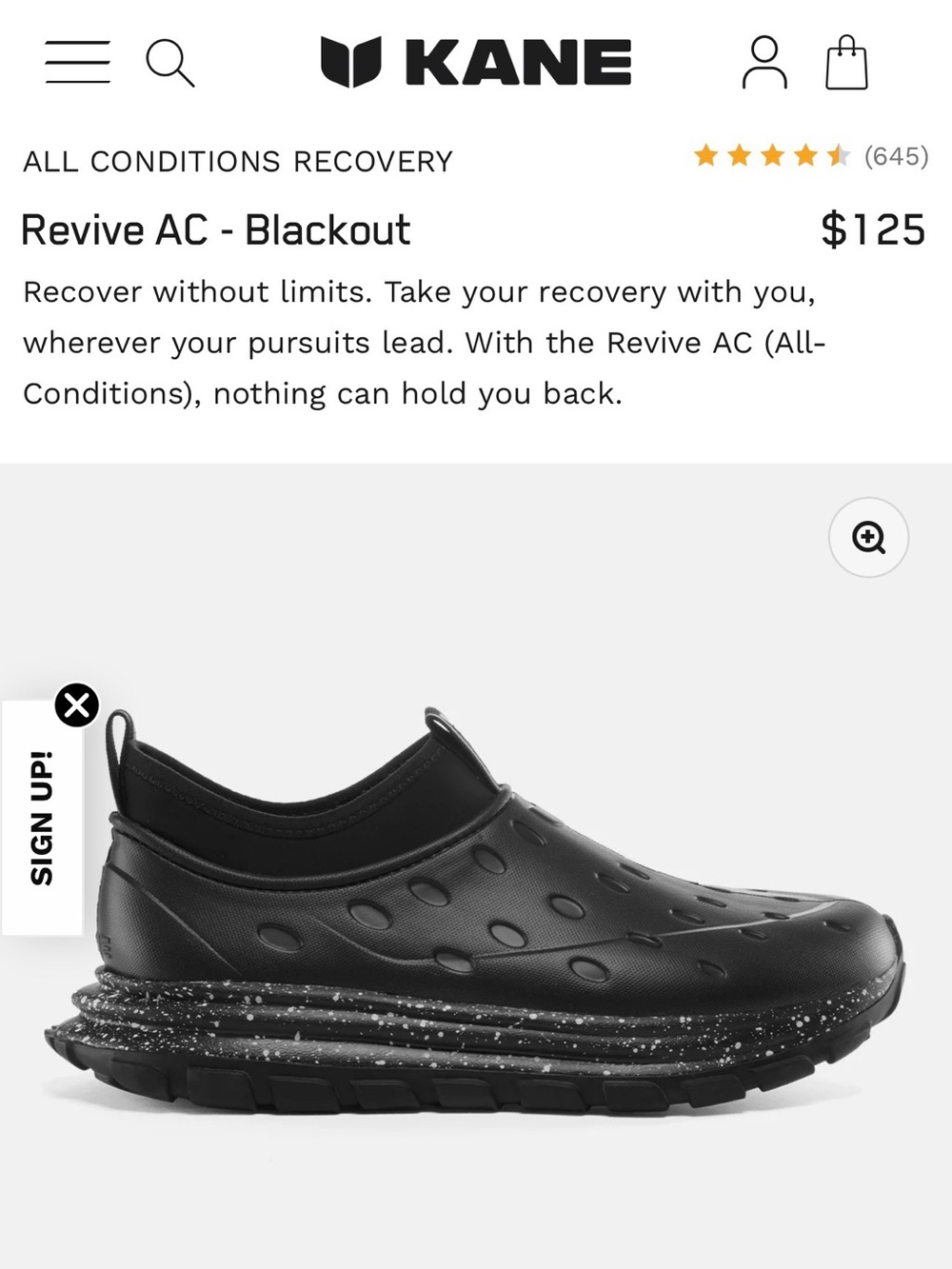 KANE Kids Revive AC Slip-On Shoes - Black